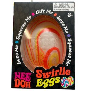 ✨ NEW in Box – Schylling NeeDoh Swirlie Egg Sensory Fidget Toy ORANGE YELLOW✨